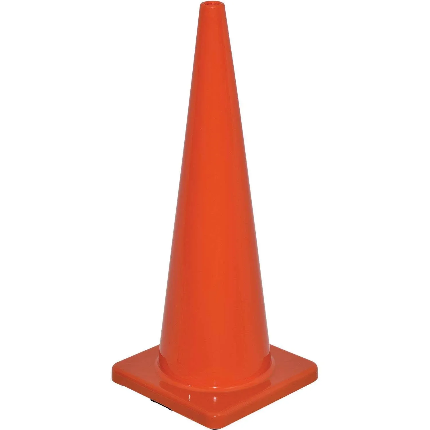 Global Industrial 36" Non-Reflective Traffic Cone, Solid Orange Base, 10 lbs