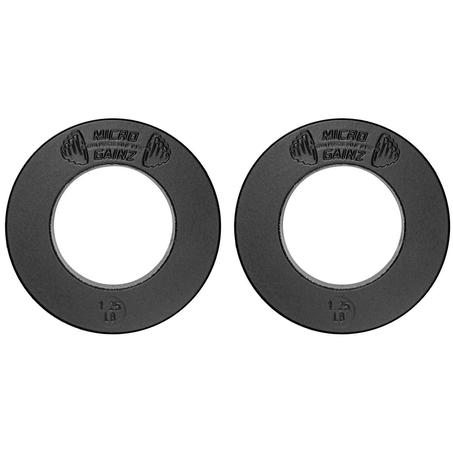 Micro Gainz Calibrated Fractional Weight Plate Set of 2 Plates, Choose Set (.25LB-1.25LB), Designed for Olympic Barbells for Strength Training & Micro Loading Bar Weights, Made in USA