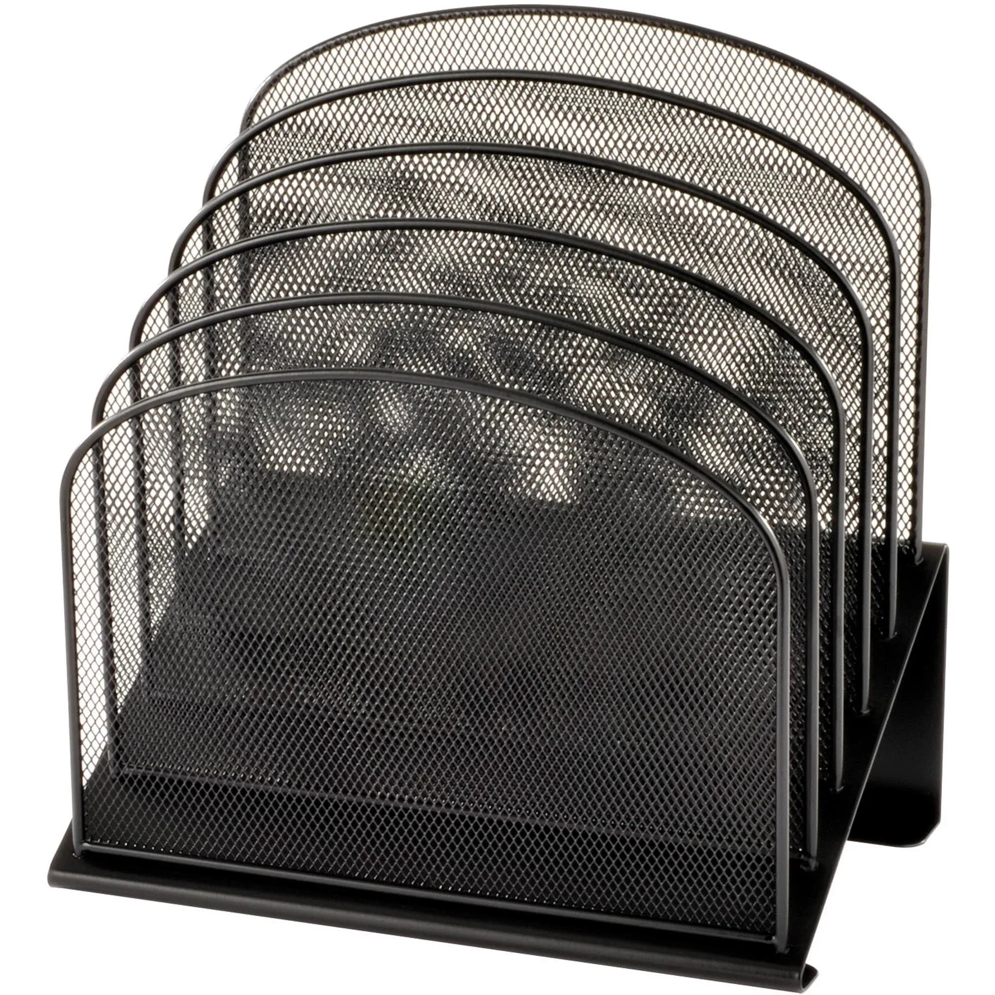 Safco Onyx Mesh Desk Organizer 5 Tiered Sections