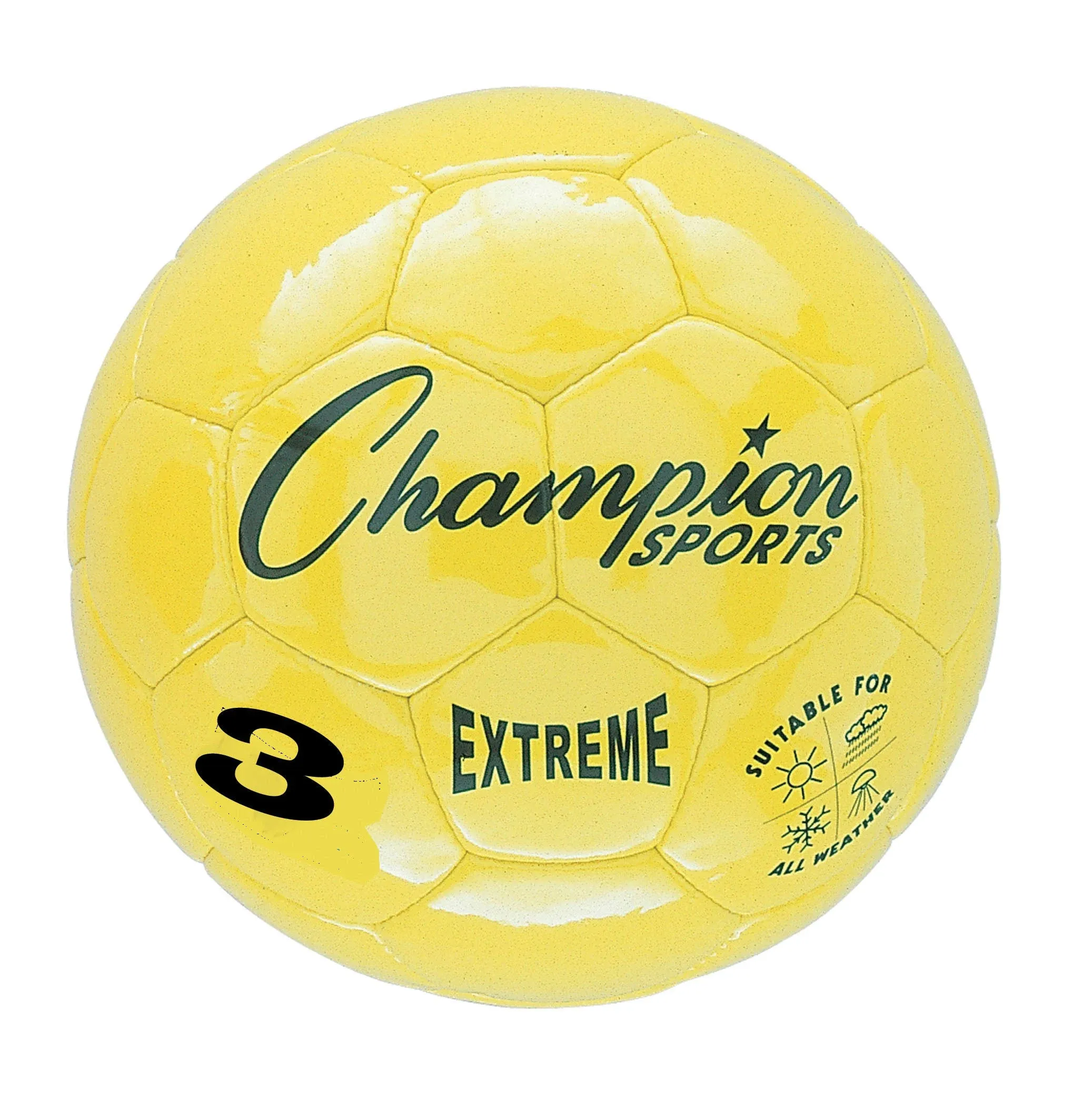 Champion Sports Extreme Soccer Ball Size 3 Yellow