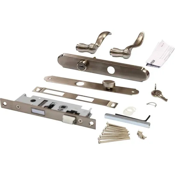 Larson CH3041701 Storm Door Mortise Latch, Zinc - Brushed Nickel