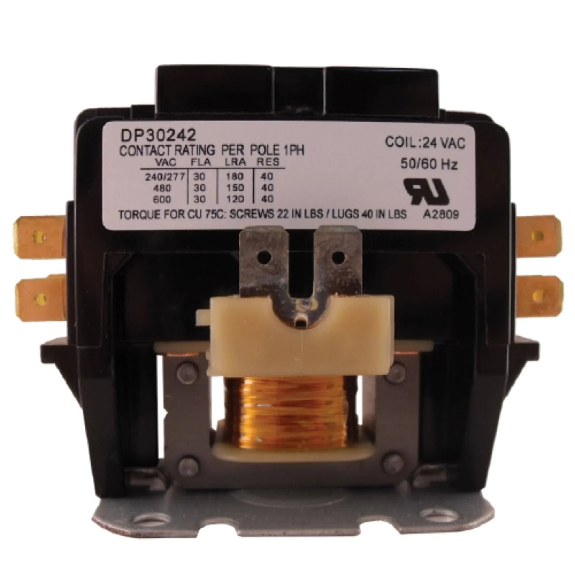 Contactor, 30A, 24V, 2 Pole