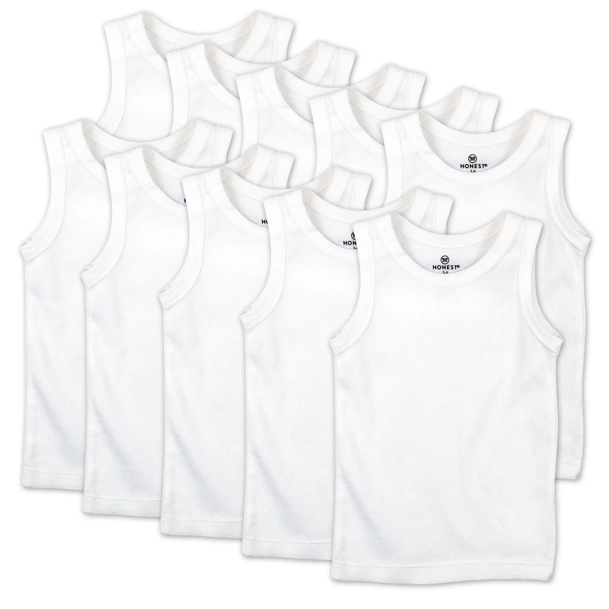 HonestBaby Baby Girls' Muscle Tee Sleeveless T-Shirt Multi-Packs