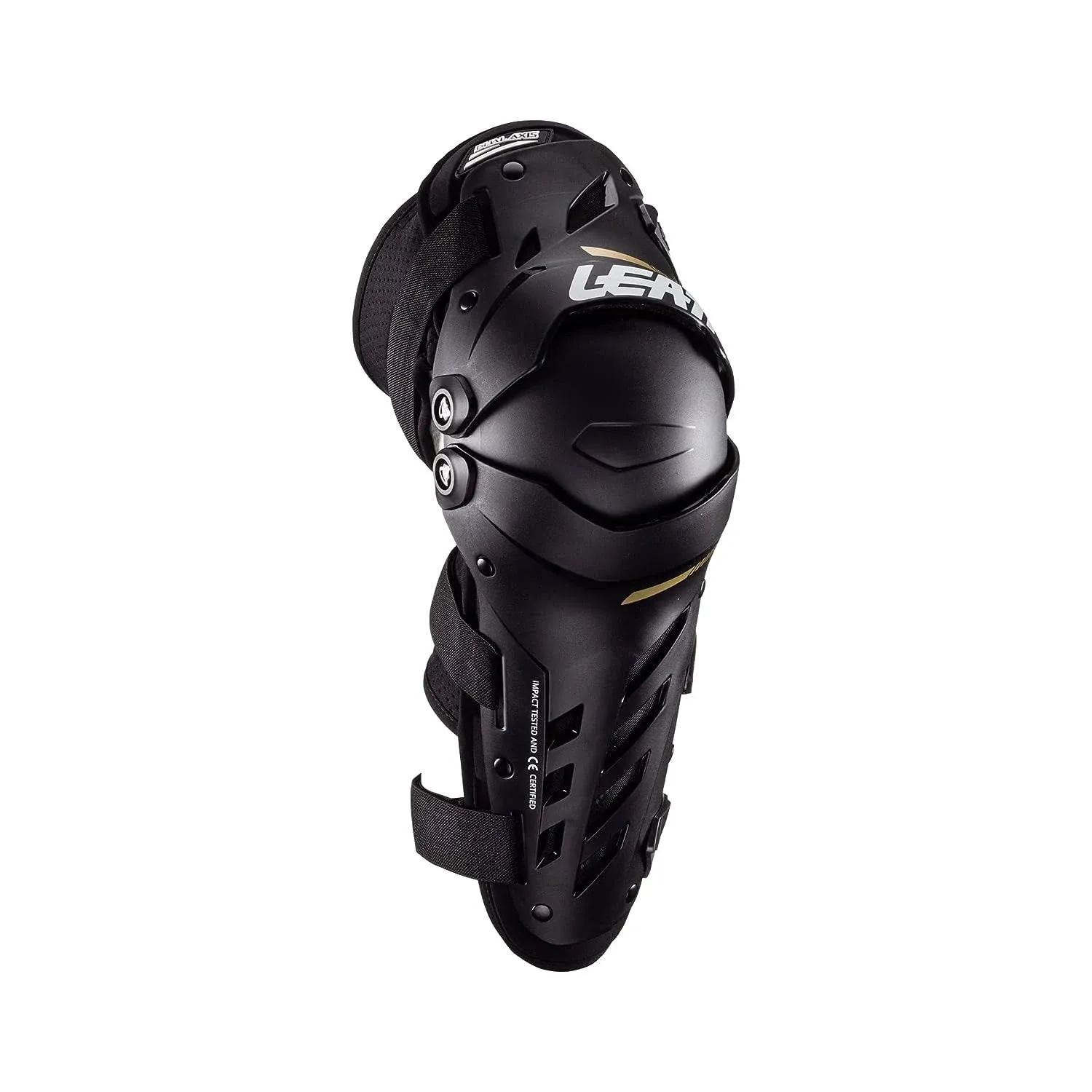 Leatt 2022 Dual Axis Knee Guards, Black, Small-Dirtbike Knee Guard