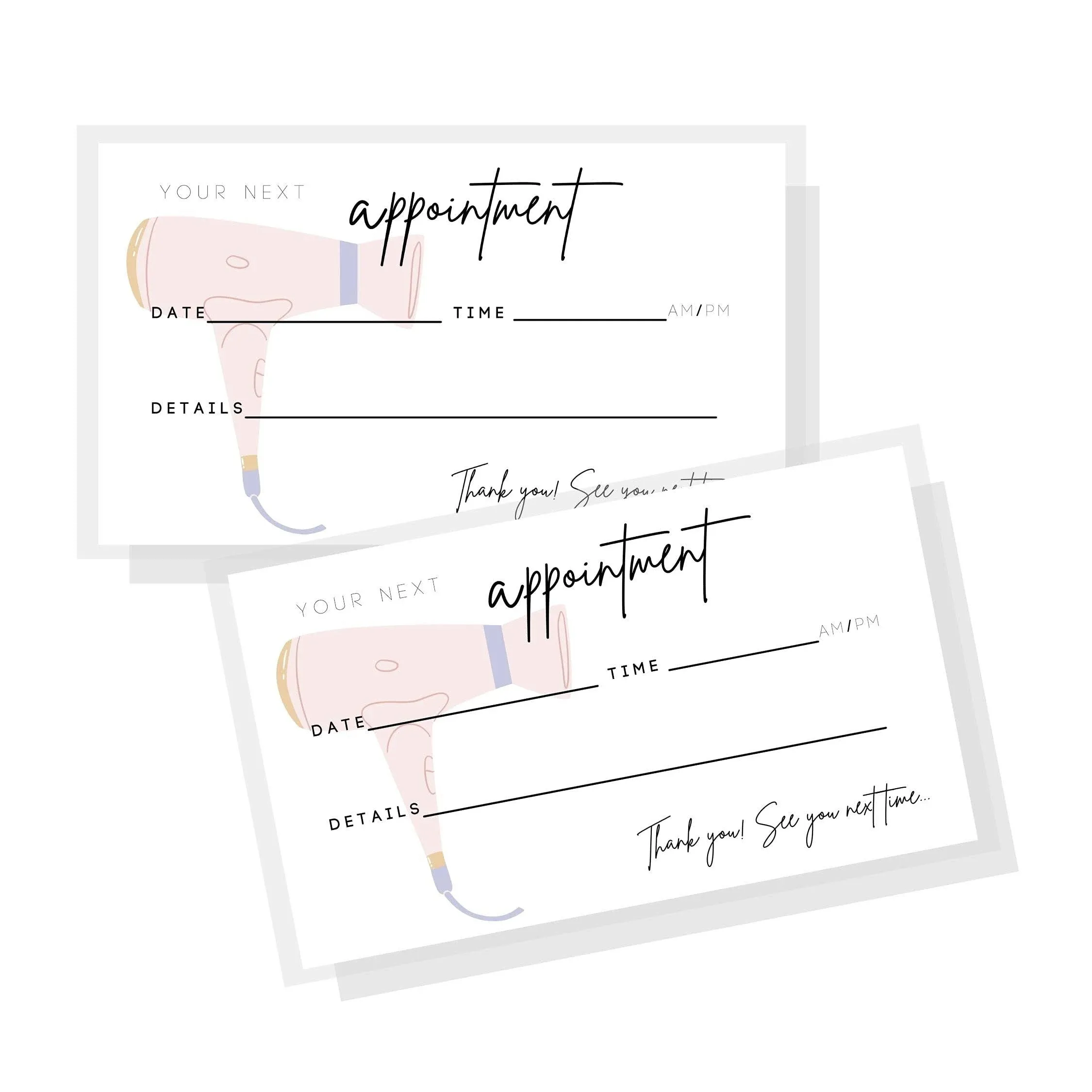 Lashicorn Hair Appointment Reminder Cards | Physical Printed 2x3.5 Inches ...