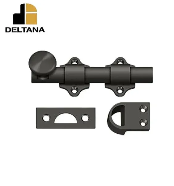 Deltana DDB425U5 Dutch Door Bolt, Heavy Duty, Antique Brass, 4"