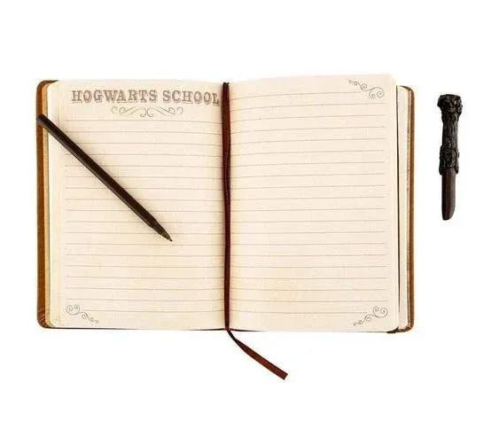 Harry Potter Faux Leather Journal w/ Wand Pen