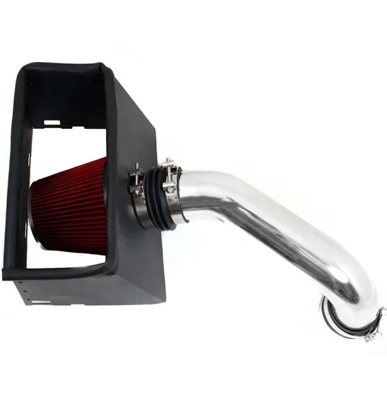 Cold Air Intake System with Heat Shield Kit Filter Combo Red Compati