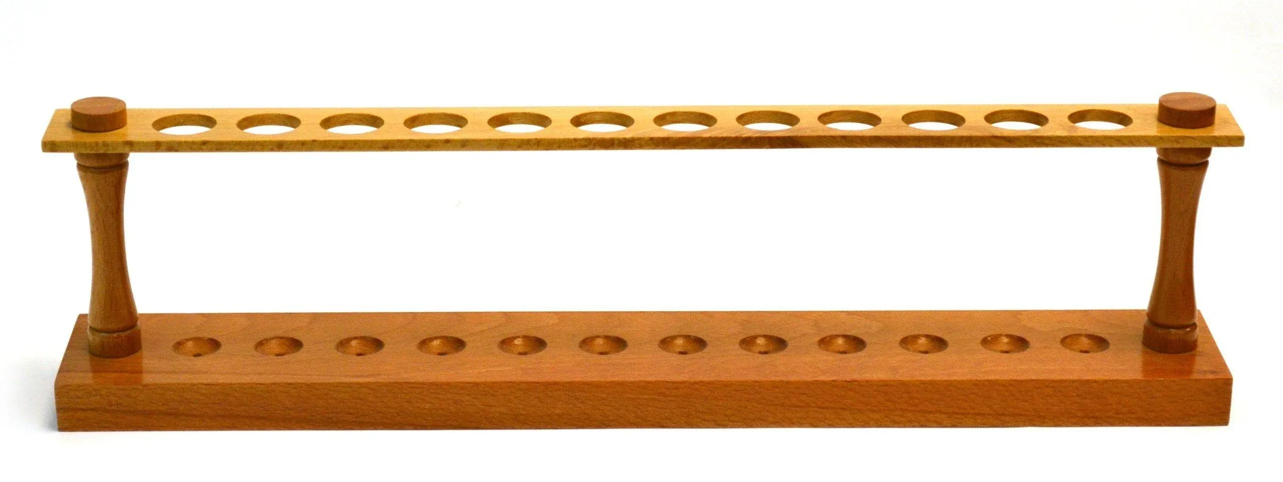 Eisco Labs Premium Wooden Test Tube Rack 12 22mm Holes 16.75 Long