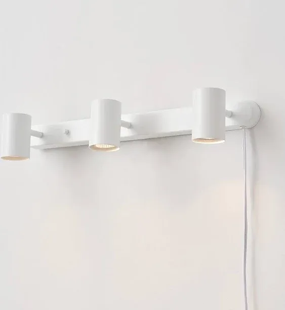 Globe Electric Dale 3-Light Matte White Plug-In Track Lighting, 60024