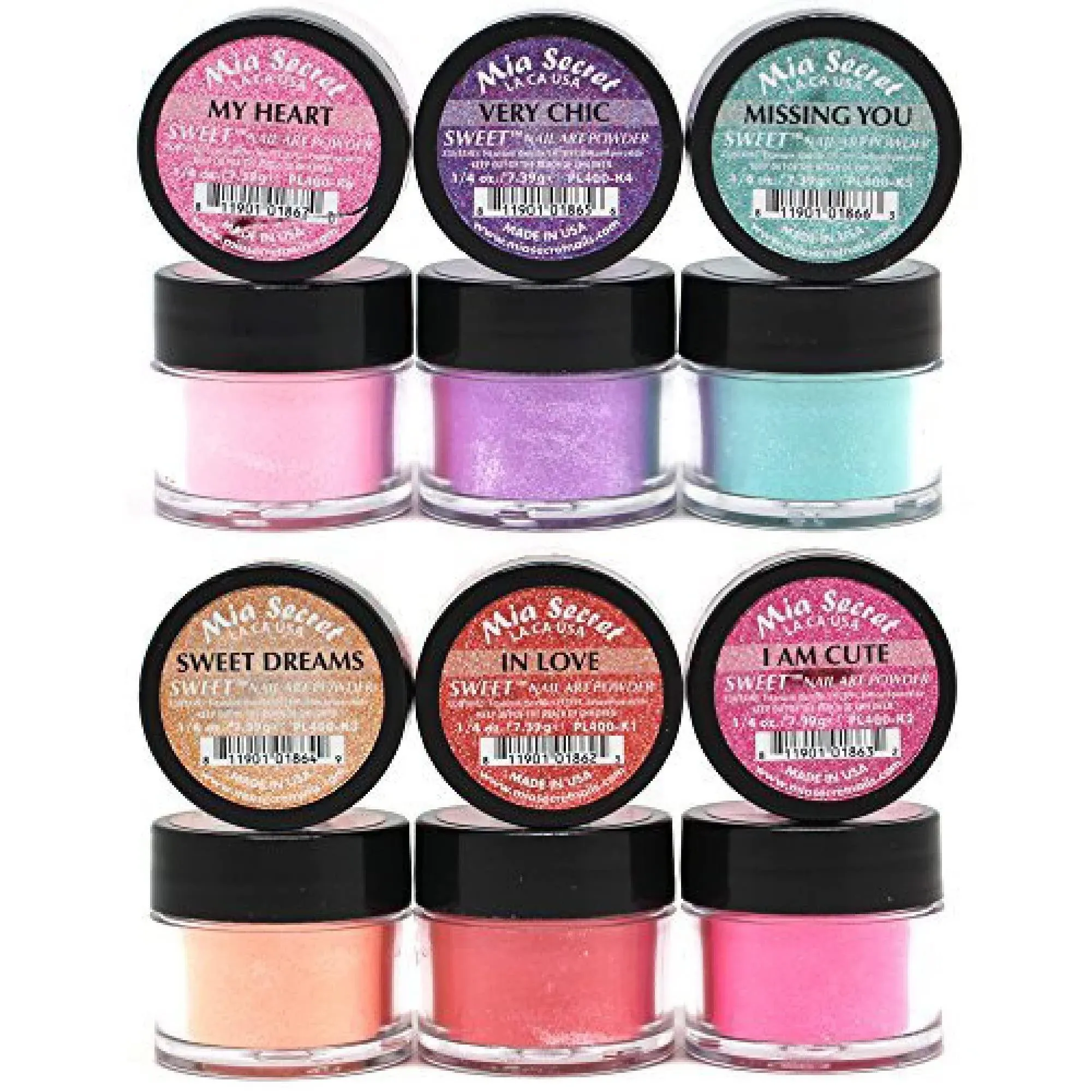 Mia Secret -Sweet Nail Acrylic Powder Collection Set of 6