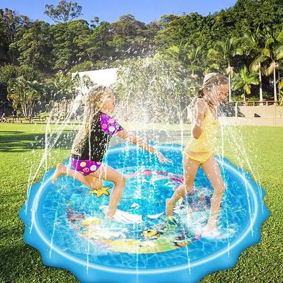 Mademax  79&#034; Splash Pad, Sprinkler &amp; Splash Play Mat, Inflatable Fun