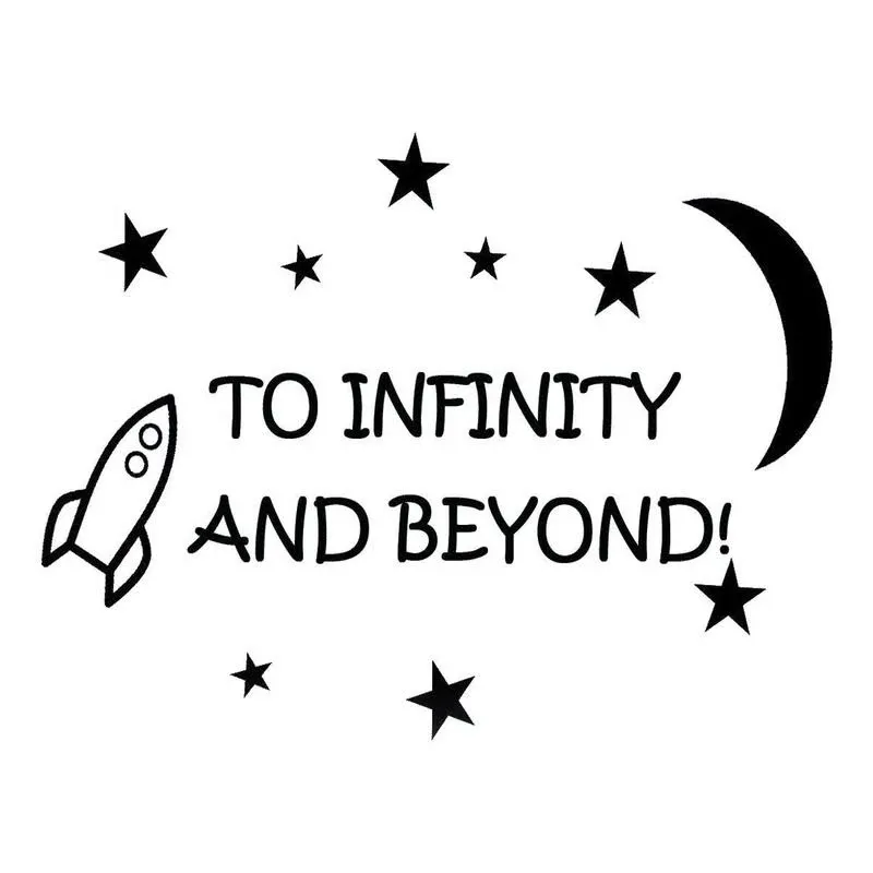 VWAQ To Infinity and Beyond! Vinyl Wall Decal Quotes Kids Room Nursery Decor - Contemporary - Wall Decals - by VWAQ | Houzz