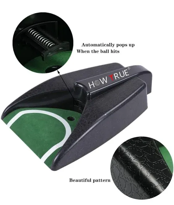 HOW TRUE Golf Putting Cup Golf Ball Return Putting Machine for Indoor Outdoor Golf Practice