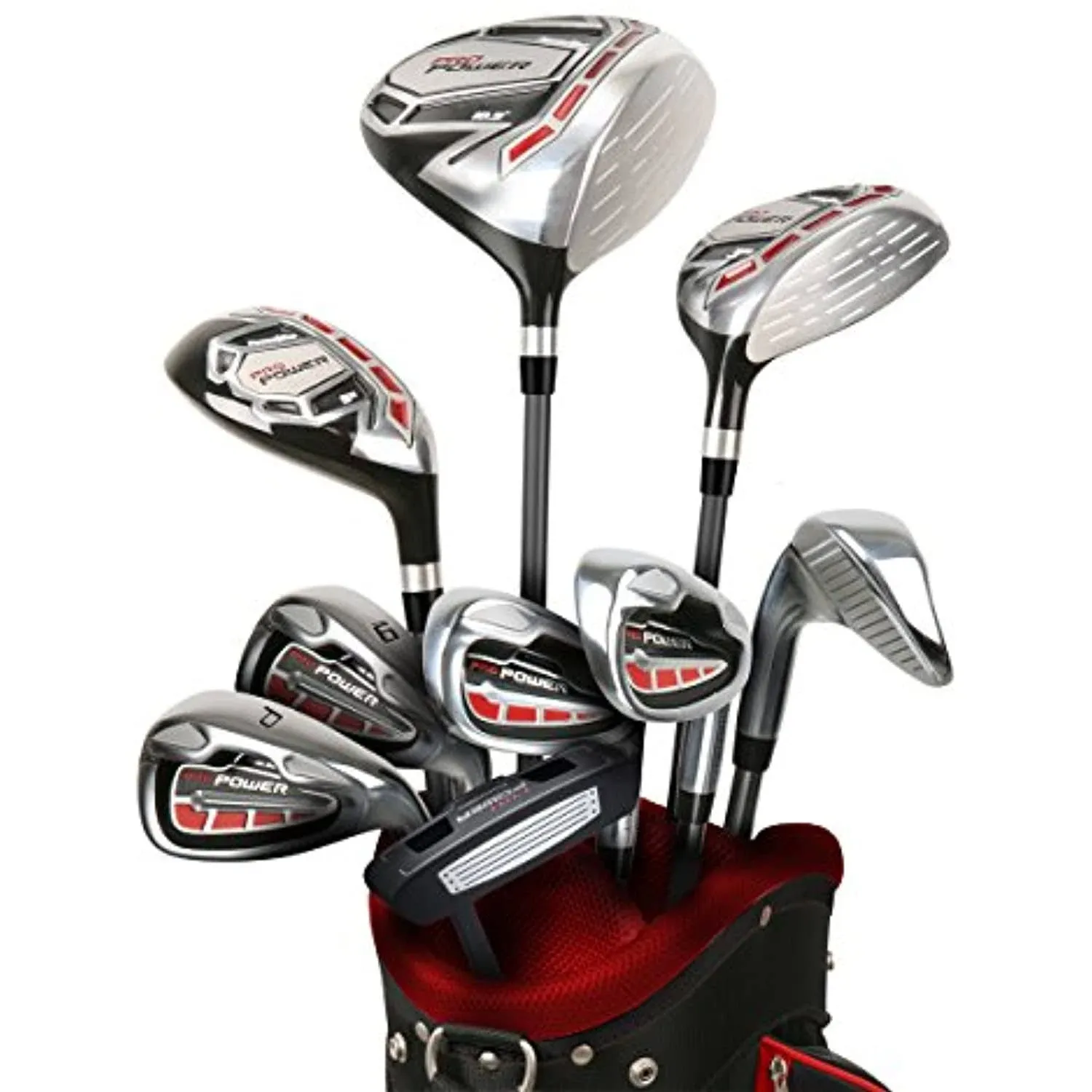 Powerbilt Pro Power Complete Golf Set for Men with Stand Bag, Right and Left Handed