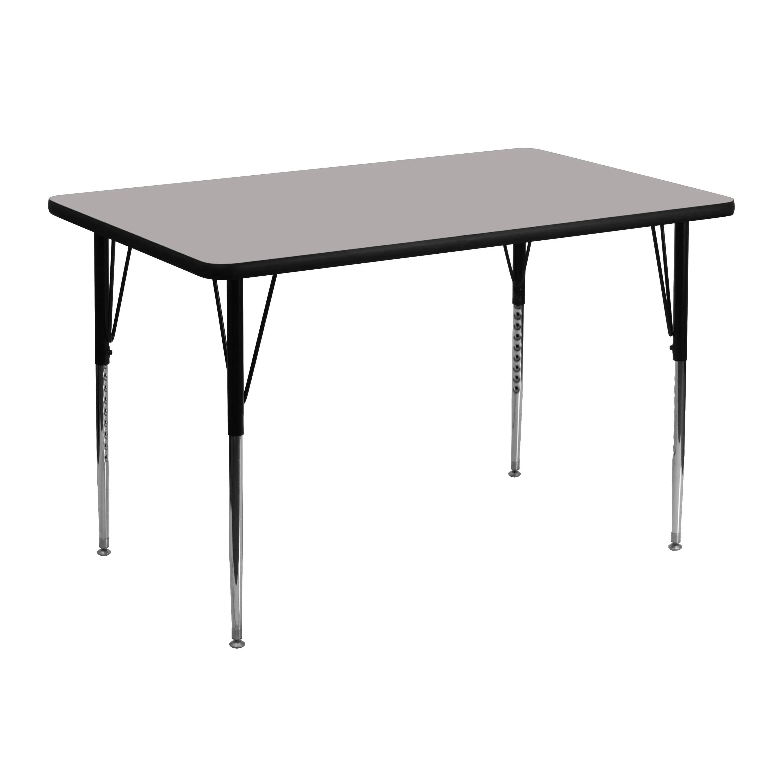 Rectangle Activity Table, 30" X 48" X 30.25", Laminate Top, Grey