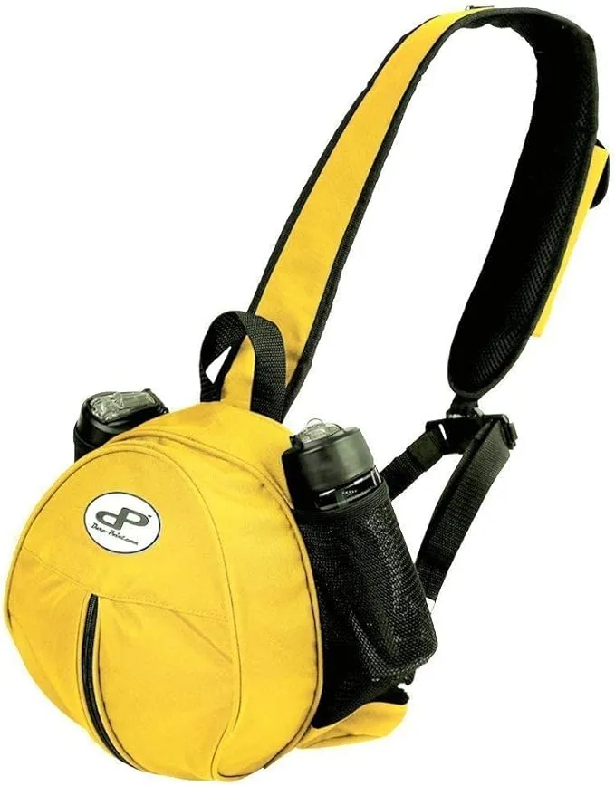 Dare-Point Ball Bag - Sports Backpack for Single Ball with Adjustable Strap - All Ages - Yellow