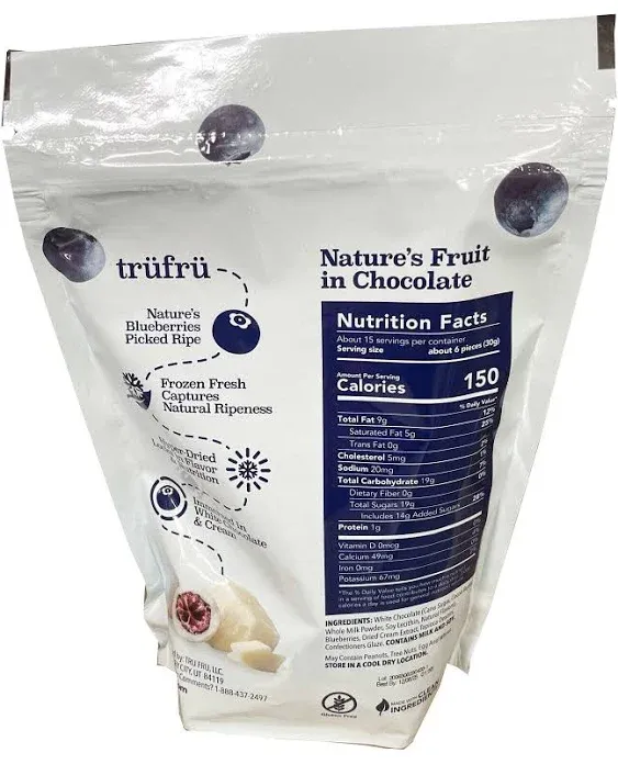 "Tru Fru Nature's Blueberries Hyper-Dried Fresh in Creme, 16 oz."