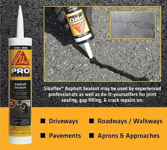 9 fl. oz. Sikaflex Self-Leveling Asphalt Sealant in Black