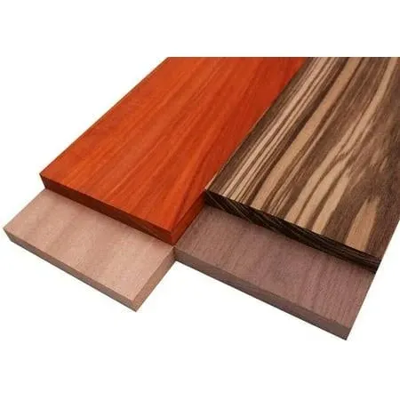 Exotic Hardwood Variety Pack - Zebrawood, Walnut, Padauk, Okoume - 3/4 inch x 6 ...