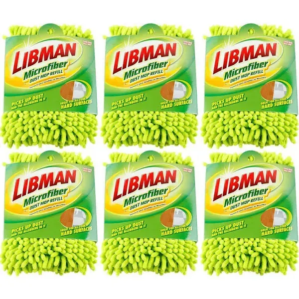 Libman 18.5 in. Microfiber Dust Mop Refill Pack of 6