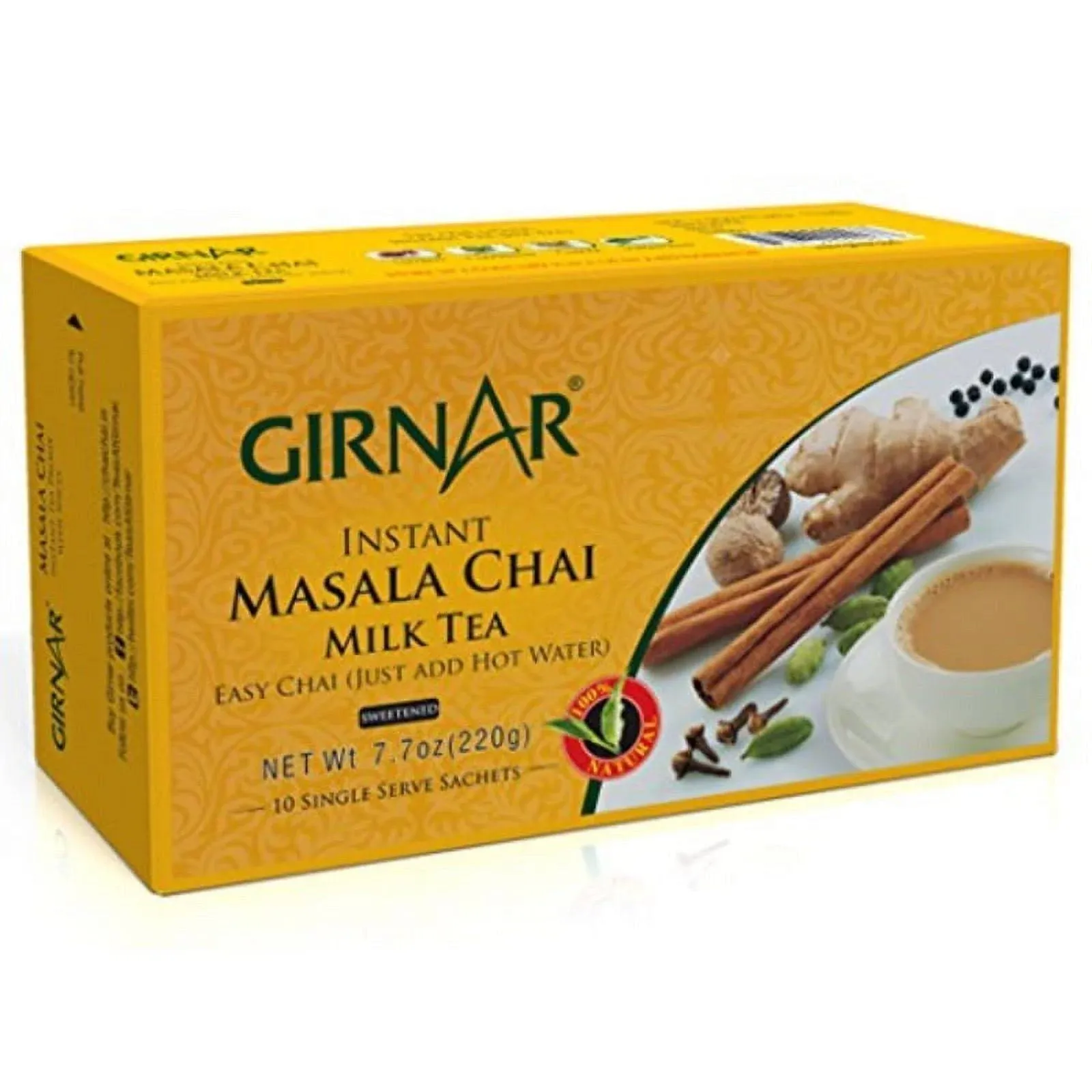 Girnar Instant Chai (Tea) Premix with Masala, 10 Sachet Pack