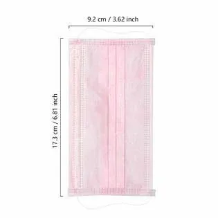 100 Pcs Disposable 3 Ply Earloop Face Masks, Suitable for Home, School, Offic...