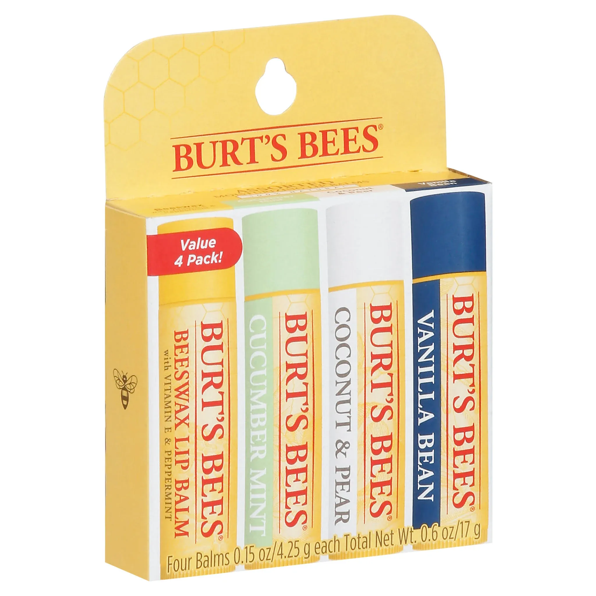 Burt's Bees Assorted Lip Balm 4-Pack