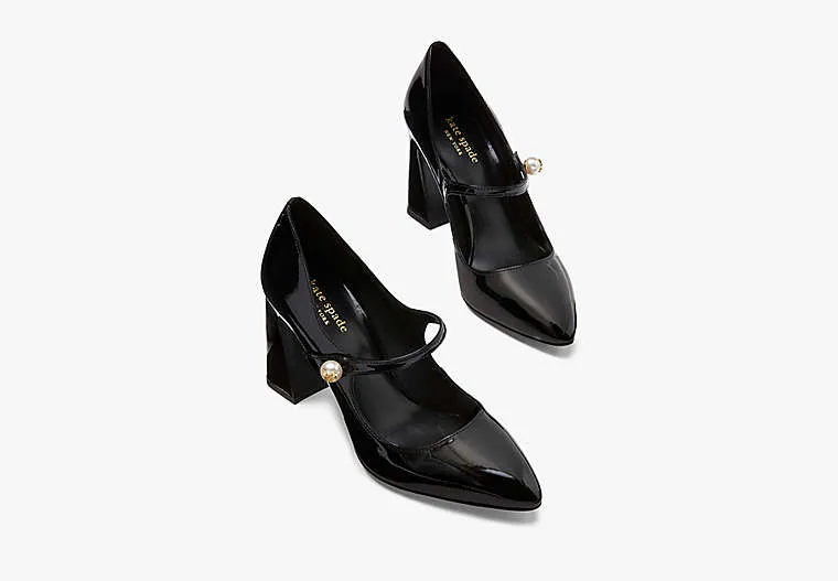 Kate Spade New York Women's Maren Pointed Toe Ankle Strap Pumps - Black - Size 10