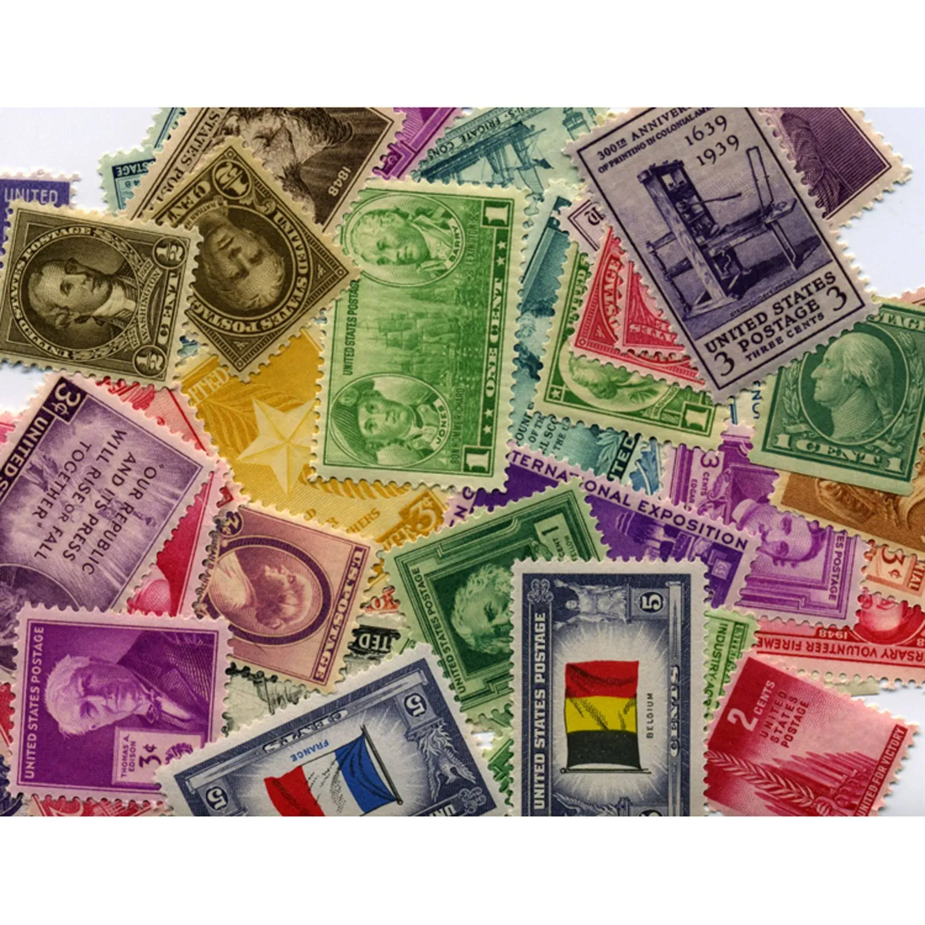 American Coin Treasures 40 U.S. Postage Stamps from The 1910s, 1920s, 1930s and 1940s