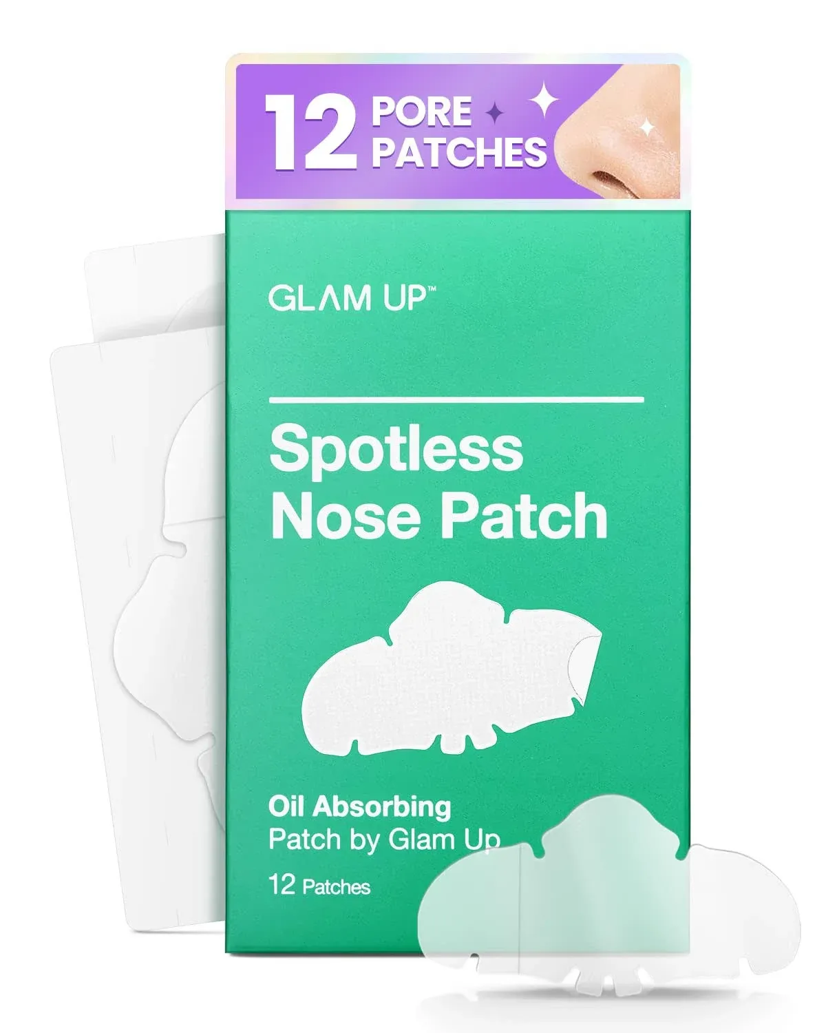 Glam Up Spotless Nose Patch XL Hydrocolloid Coverage for Nose Pores Pimples Zits ...