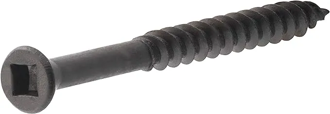 Hillman 47322 6 X 1-5/8-Inch Square Drive Trim Screw-Sharp Point, 5-Pound , Black