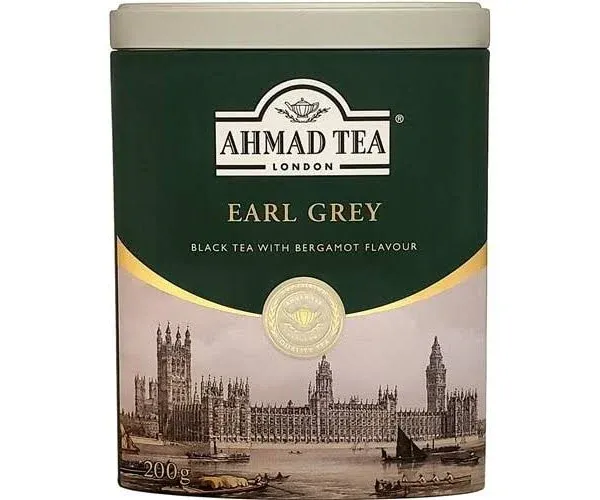 Ahmad Tea Earl Grey Black Loose Leaf Tea in Tin (Pack of 3)