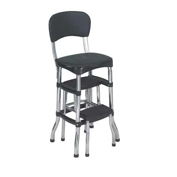 Cosco Retro Counter Chair / Step Stool (Black)