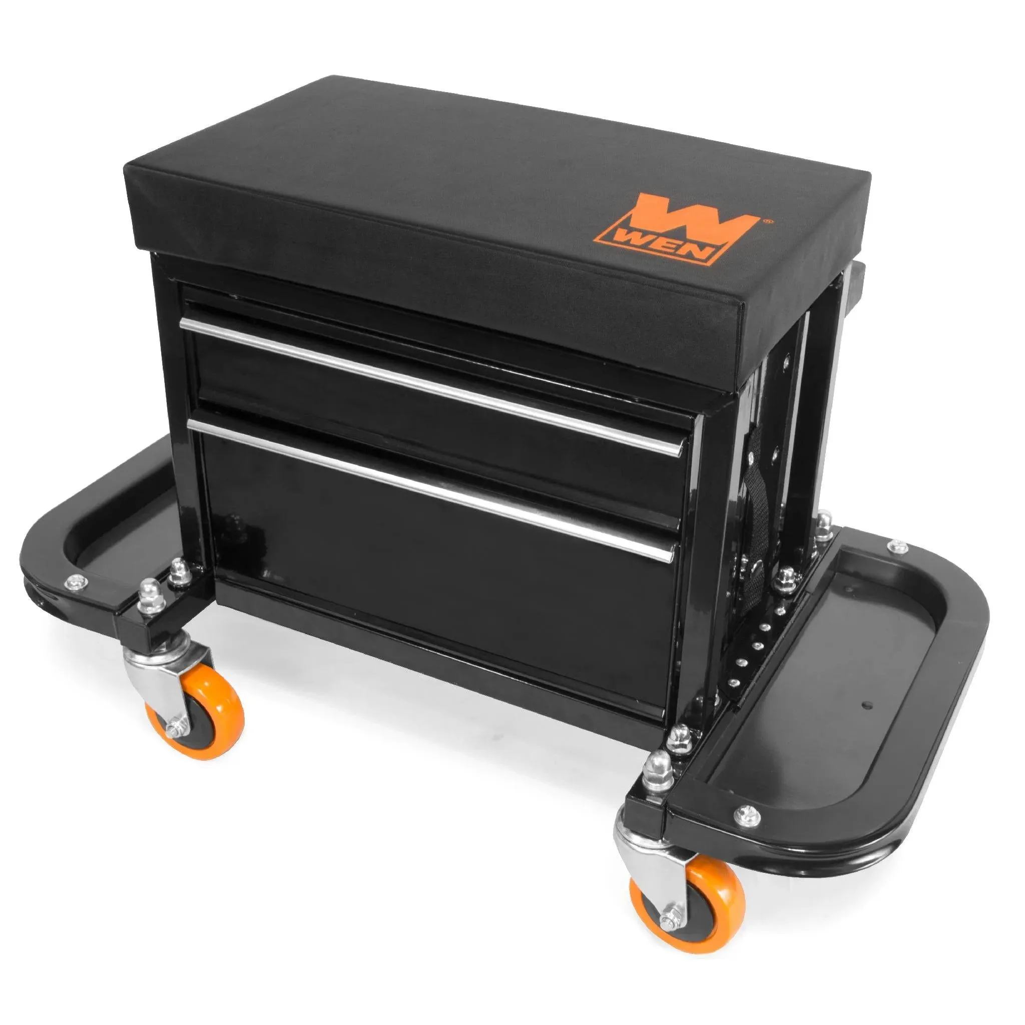 WEN Gg7315 400-Pound Capacity Garage Glider Rolling Tool Chest Seat with Storage Pouch