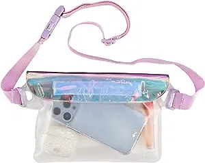 Case-Mate Soap Bubble IP68 Waterproof Phone Pouch/Case with Triple Seal Protection, Adjustable Strap - Waterproof Fanny Pack for iPhone 16 Pro Max/iPhone 15 Pro Max/14 Pro/13/S24/Pixel 9 - Iridescent