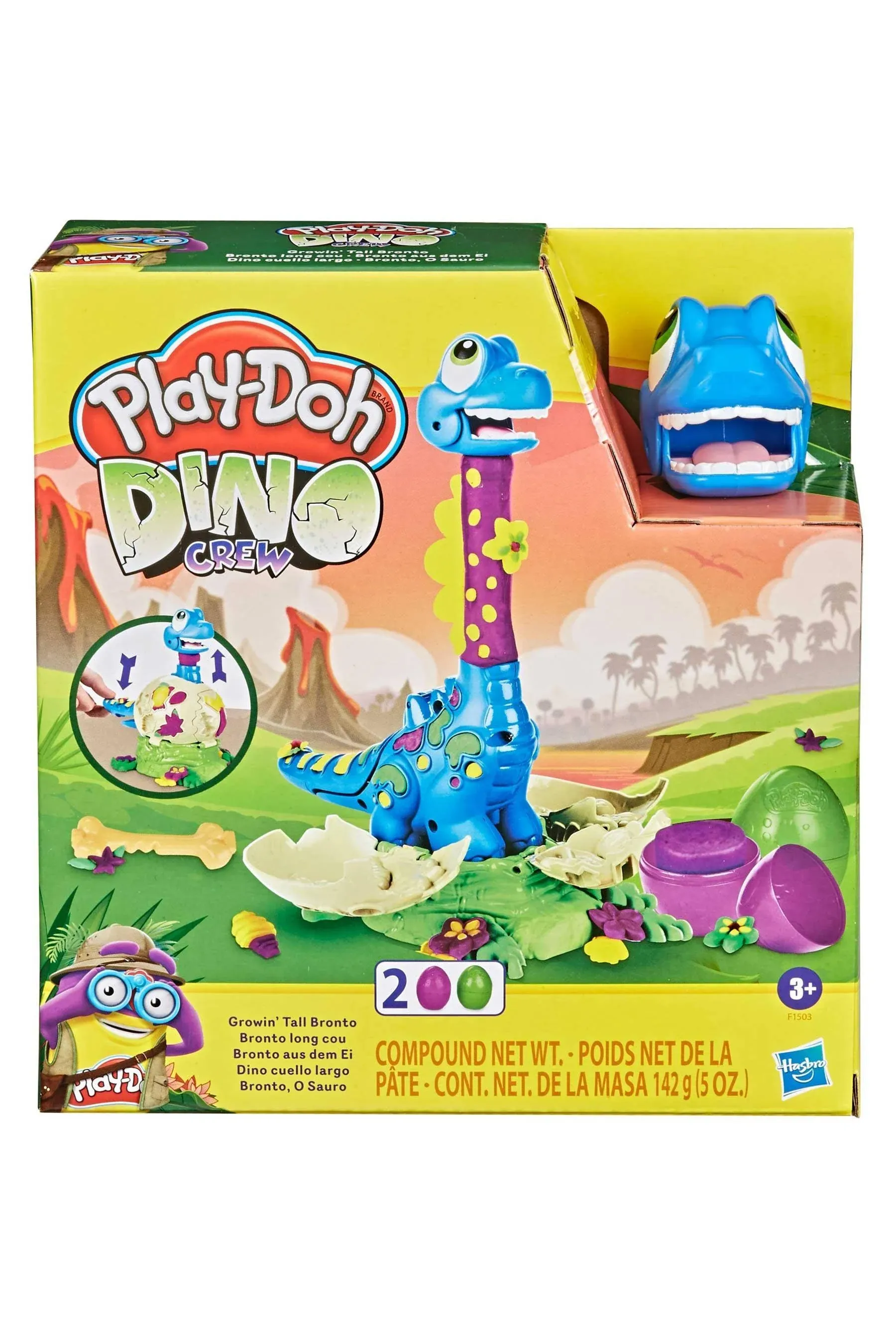 Play-Doh Dino Crew Growin' Tall Bronto Toy Dinosaur