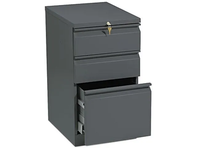 HON 33720RS Efficiencies Mobile Pedestal File with One File / Two Box Drawers, 19.90" Depth, Charcoal