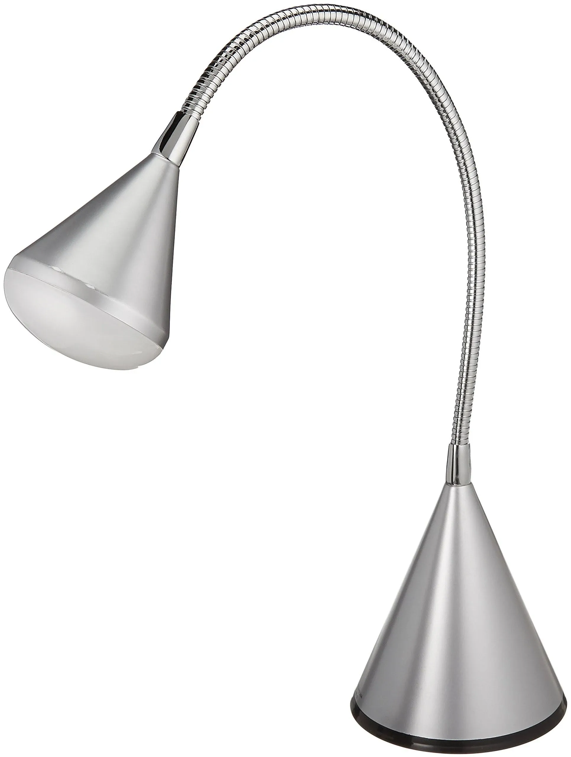 OttLite LED Cone Desk Lamp in Silver