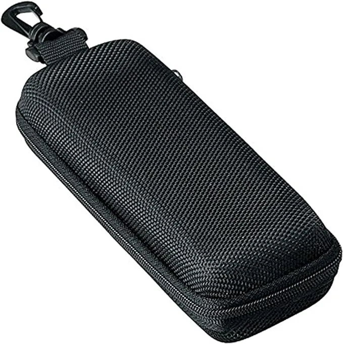 Glasses Case Urethane Semi-Hard Case Square (with zippered hook) Black Lsize