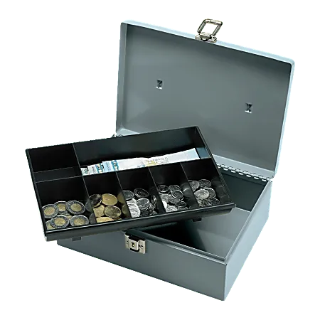 Sparco All-Steel Cash Box with Latch Lock