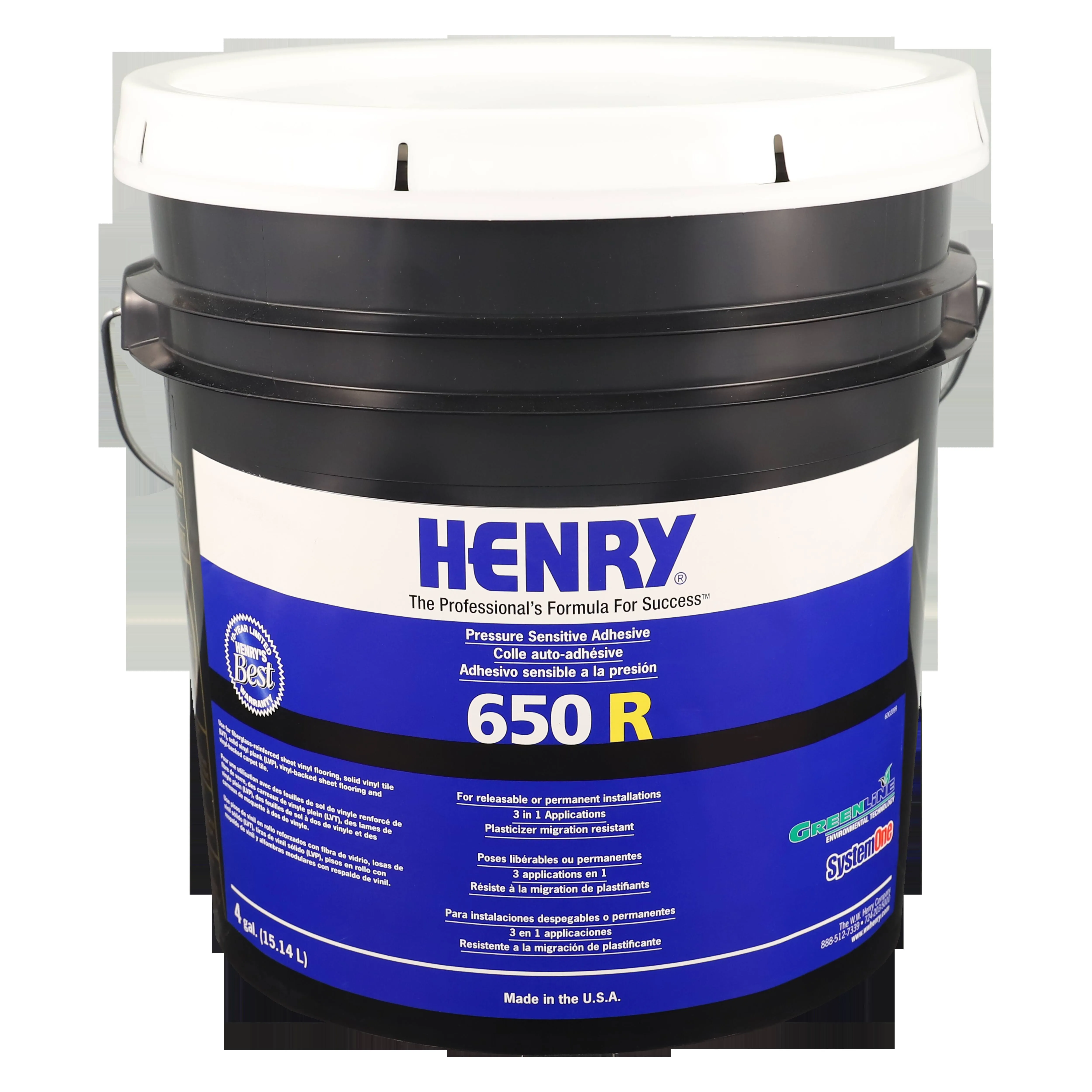 Henry Releasable Bond Pressure Sensitive Vinyl Adhesive