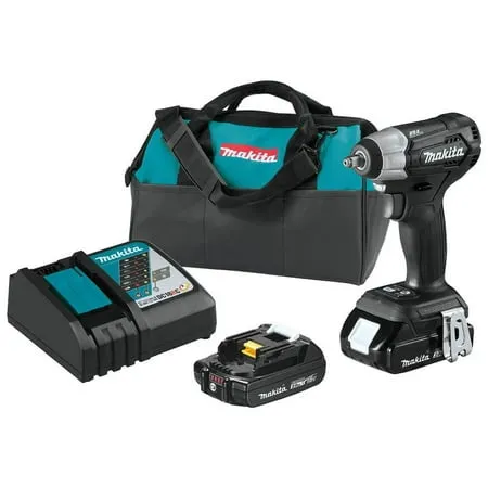 Makita Cordless 3/8 Sq Drive Impact Wrench Kit 2.0Ah 18V LXT Li-Ion Sub-Cmpt