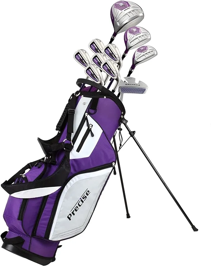 Precise Top Line Ladies Purple Left Handed M5 Golf Club Set