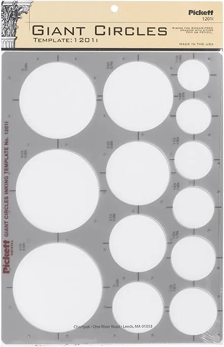 Chartpak Pickett Template - 1201i Giant Circles