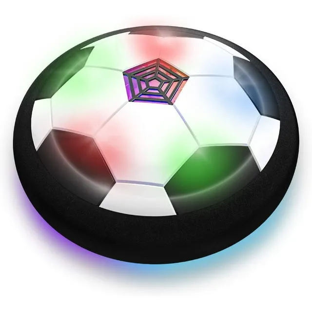 Toyk Boy Toys - LED Hover Soccer Ball - Air Power Training Ball Playing Football Game - Soccer (White)