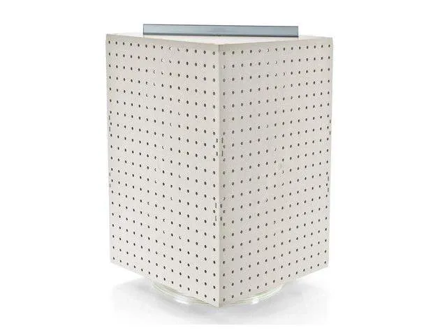 AZAR DISPLAYS 701414-WHT Four-Sided Revolving 14'W x 20'H Pegboard Counter