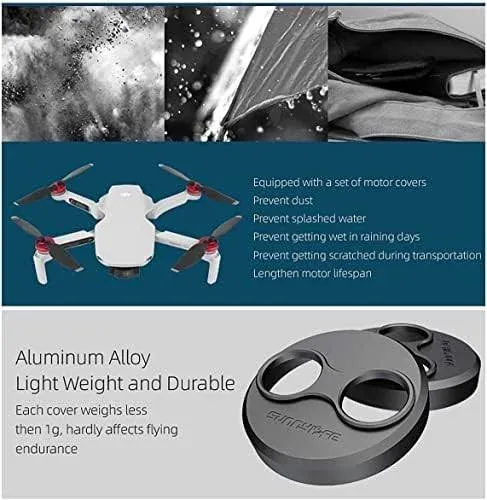 Darkhorse Upgraded Aluminum Motor Cover Cap 4 Pieces Compatible with DJI Mini 4 