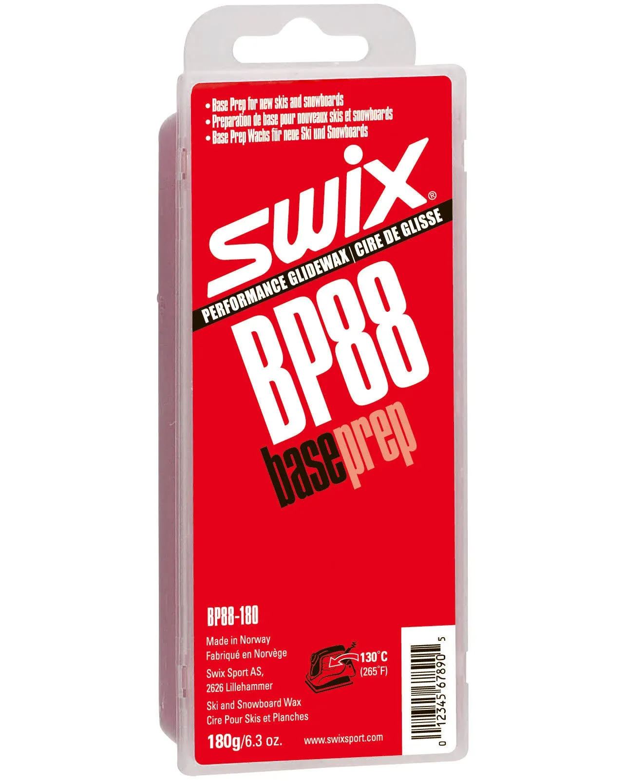 Swix Base Prep Wax BP88 - Universal - 180g in Bulk Packaging