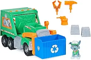 Paw Patrol, Rockyâ€™s Reuse It Deluxe Truck with Collectible Toy Figure and 3 Tools, for Kids Aged 3 and up